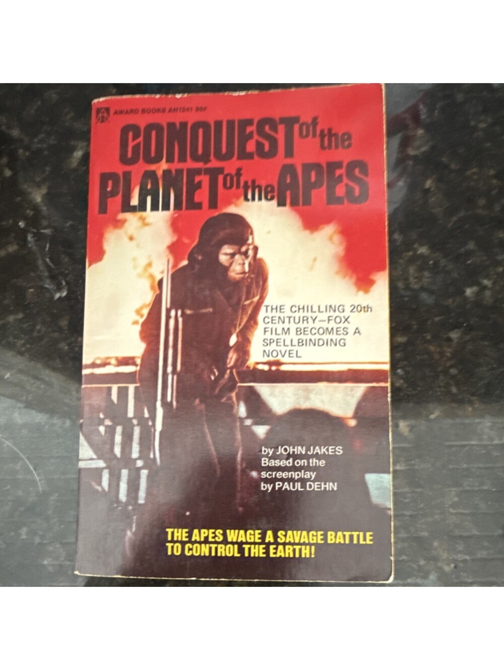 Award Books 1974 Planet of the Apes Vintage Novel by John Jakes Movie Tie-In